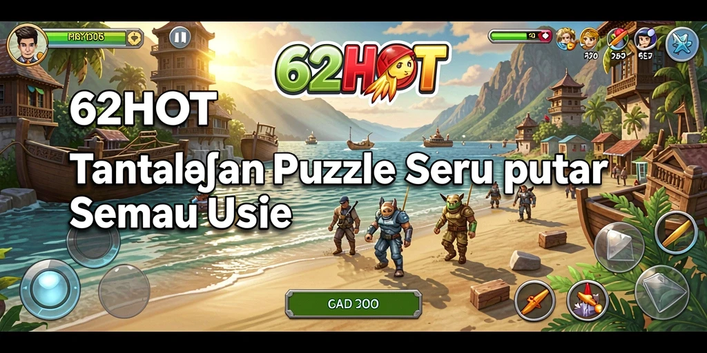 Tampilan gameplay menarik dari 62HOT dengan berbagai puzzle menyenangkan.