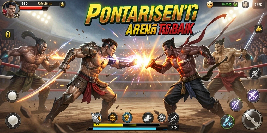 Screenshot gameplay 66D menunjukkan pertarungan seru karakter-karakter kuat.