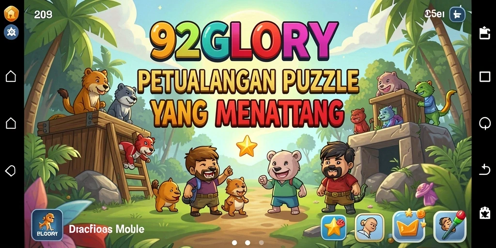 Tampilan permainan Puzzle 92GLORY yang menarik dan seru.