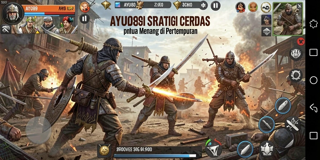 Tampilan gameplay AYU89 yang menegangkan dan strategis.