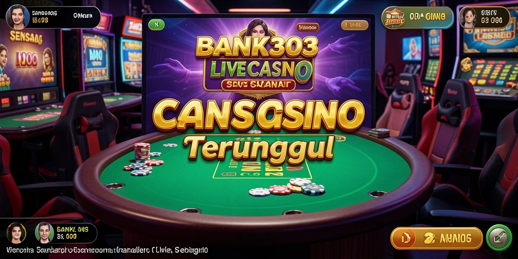 Tampilan gameplay Live Casino yang mendebarkan di BANK303.
