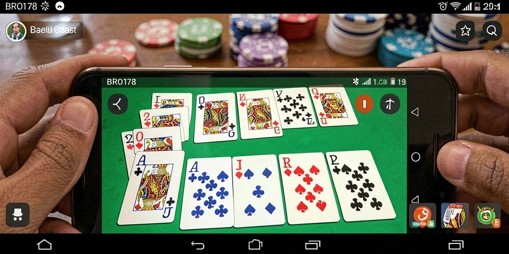 Tampilan gameplay seru permainan Gaple BRO178 di perangkat Anda.