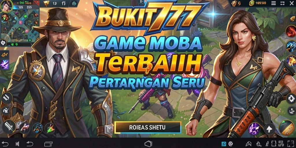 Screenshot dari pertempuran seru di BUKIT777 dengan strategi MOBA.