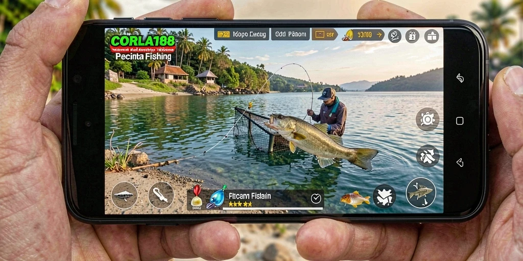 Tangkapan ikan yang sukses dalam gameplay CORLA188.