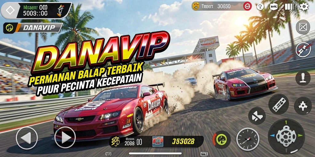 Tampilan permainan Racing yang seru dan mendebarkan dari DANAVIP.