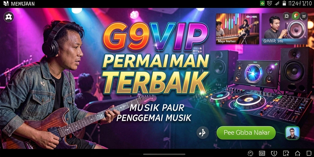 Tampilan gameplay yang menarik dari G9VIP dengan berbagai pilihan lagu.