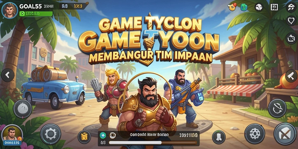 Gameplay Tycoon yang seru dan penuh strategi di GOAL55.
