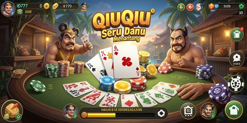 Tampilan gameplay QiuQiu yang menarik dan kompetitif di ID777.