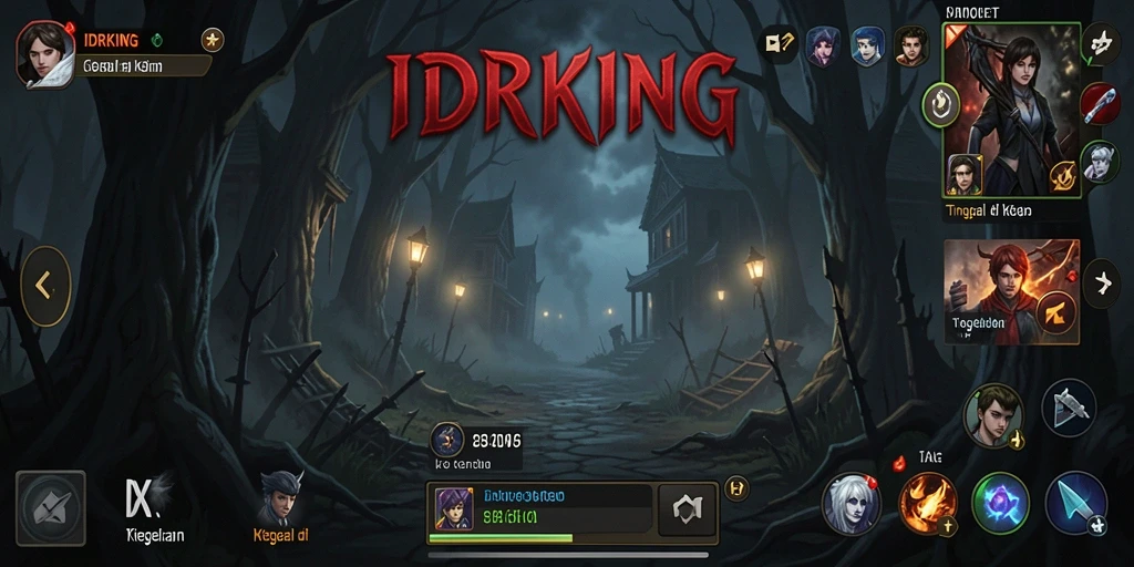 Gameplay mencekam dalam IDRKING yang penuh kegelapan.