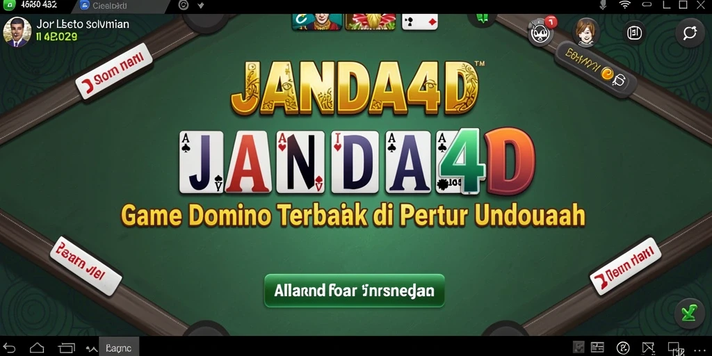 Tampilan gameplay seru JANDA4D dengan berbagai domino.