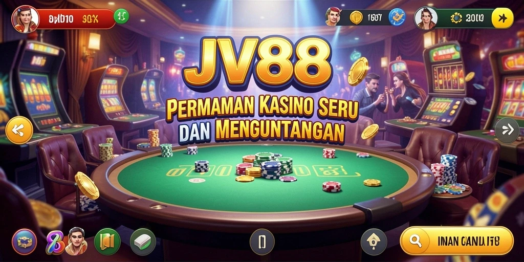 Tampilan menarik dari gameplay kasino yang seru.