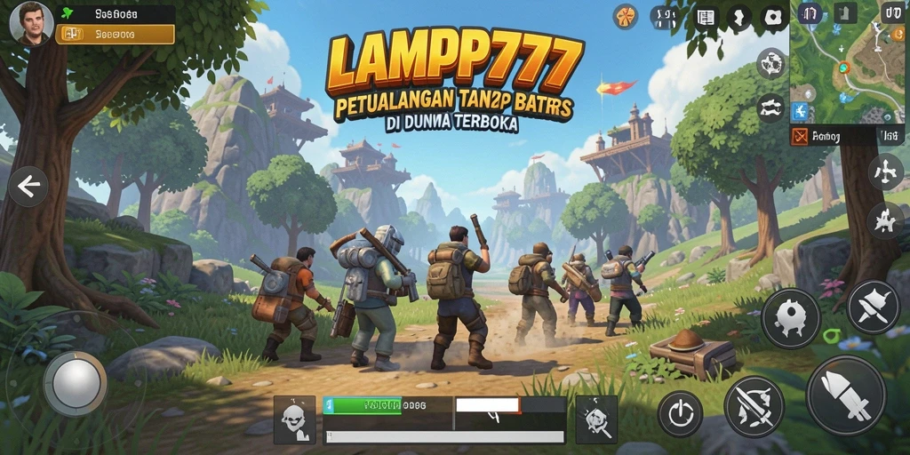 Tangkapan layar gameplay LAMPU777 menampilkan petualangan dalam dunia terbuka.