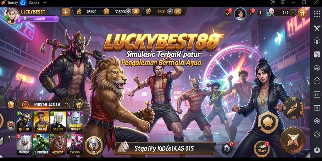 Screenshot LUCKYBEST88 menampilkan gameplay simulasi yang menarik dan interaktif.