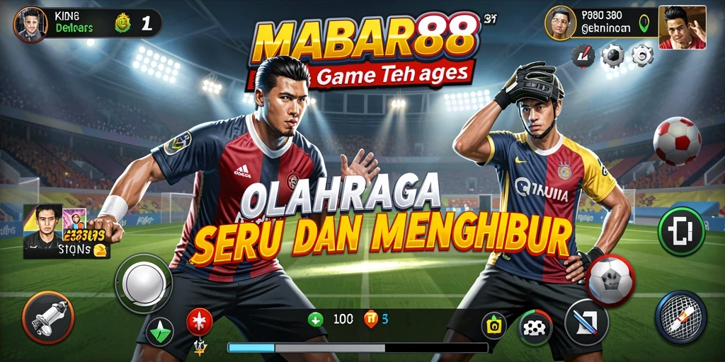 Tampilan menarik dari gameplay olahraga di MABAR88.