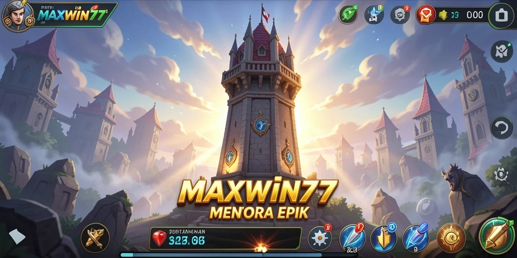 Gameplay seru dalam MAXWIN77 Tower Defense.