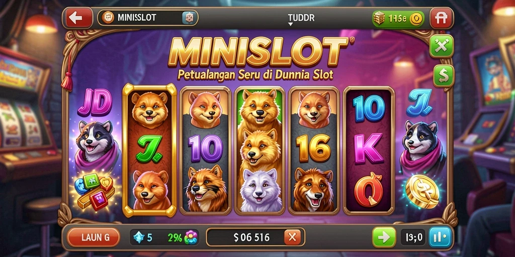 Tampilan gameplay MINISLOT yang penuh aksi dan petualangan