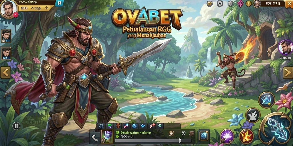 Screenshot menampilkan karakter dalam pertempuran RPG yang seru.