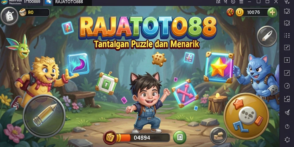 Screenshot gameplay RAJATOTO88 menunjukkan tantangan Puzzle yang mendebarkan.