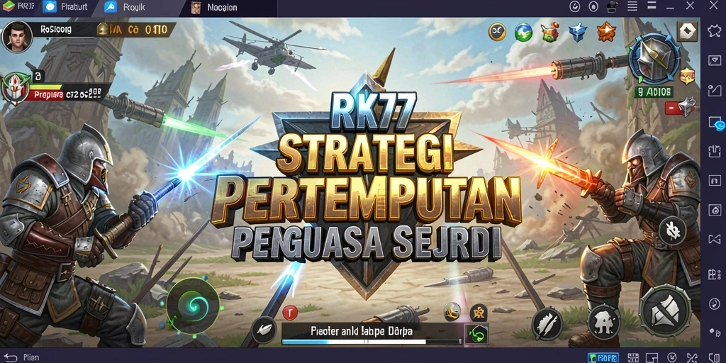 Gameplay menegangkan dalam pertempuran strategi yang seru.