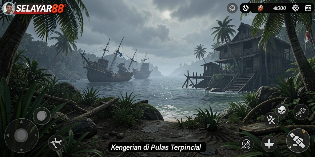 Tampilan gameplay menegangkan di pulau misterius SELAYAR88.