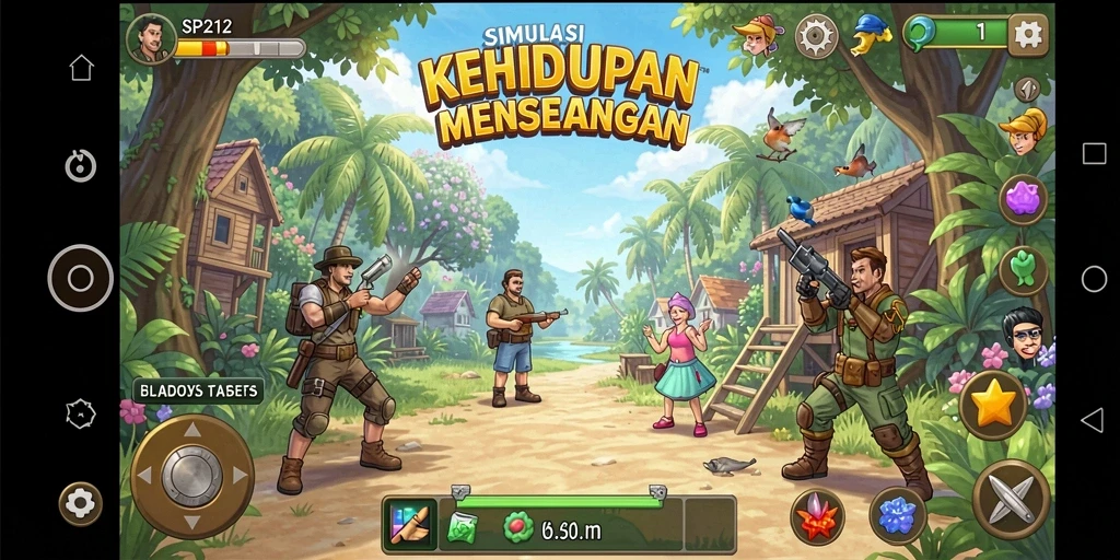 Tangkapan layar menunjukkan gameplay interaktif unik dari SP212.