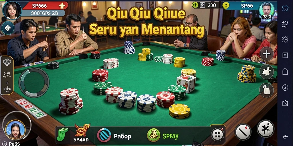 Tampilan gameplay QiuQiu SP666 yang seru dan kompetitif.