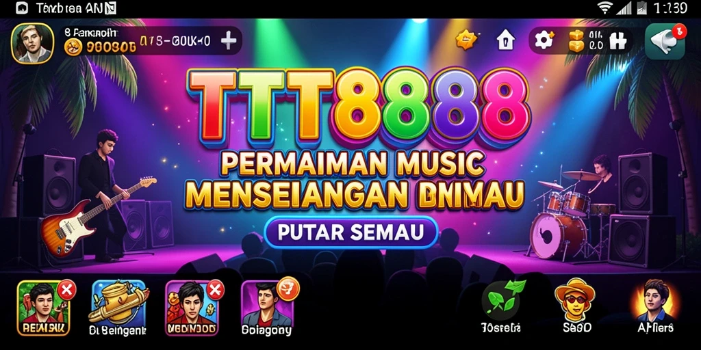 Tampilan gameplay TTT888 dengan fitur karaoke yang seru.