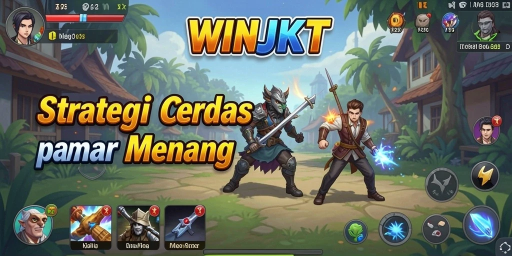 Screenshot gameplay WINJKT yang menampilkan strategi bertempur yang mendebarkan.